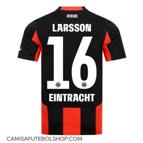 Camisa de time de futebol Eintracht Frankfurt Hugo Larsson #16 Replicas 1º Equipamento 2025-26 Manga Curta
